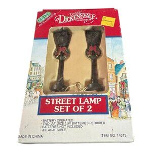 Vtg Lemax Dickensvale Collectibles Street Lamp Set of 2 1991 14013 Village Light